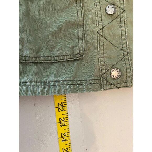 Abercrombie Kids Hooded Jacket With Patches Army Green Size 9/10 - Picture 7 of 11